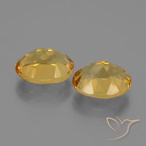 Gemas de Citrino Naranja dorado intenso natural de 4.84 ct, Ovalada, VVS-VS
