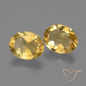 Gemas de Citrino Dorado intenso natural de 4.19 ct, Ovalada, VVS-VS