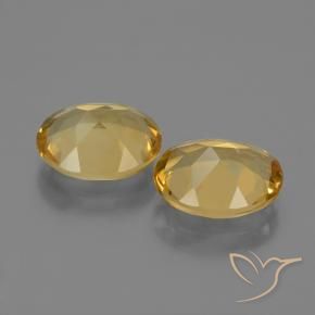 Gemas de Citrino Dorado intenso natural de 4.19 ct, Ovalada, VVS-VS