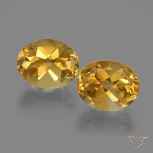 5.00ctw Natural Dorado oscuro Citrino, Ovalada, VVS-VS