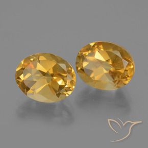 Gemas de Citrino Dorado oscuro natural de 5.00 ct, Ovalada, VVS-VS