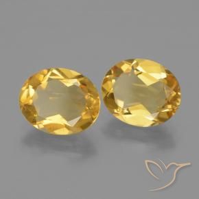 Gemas de Citrino Dorado medio natural de 4.13 ct, Ovalada, VS