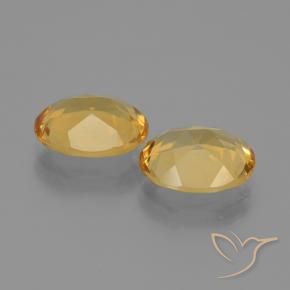 Gemas de Citrino Dorado medio natural de 4.13 ct, Ovalada, VS