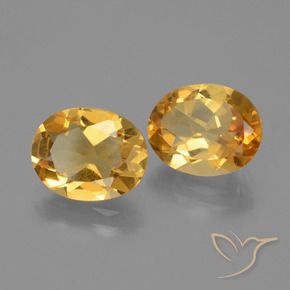 Gemas de Citrino Dorado naranja oscuro natural de 3.85 ct, Ovalada, VVS-VS