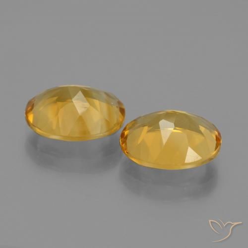 Gemas de Citrino Dorado oscuro natural de 4.28 ct, Ovalada, VVS-VS