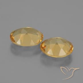 Gemas de Citrino Dorado oscuro medio natural de 4.03 ct, Ovalada, VVS-VS