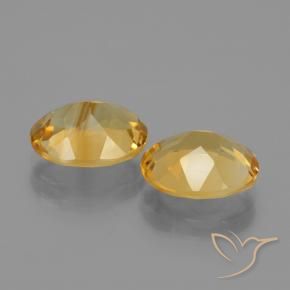 Gemas de Citrino Naranja dorado intenso natural de 4.43 ct, Ovalada, VVS-VS