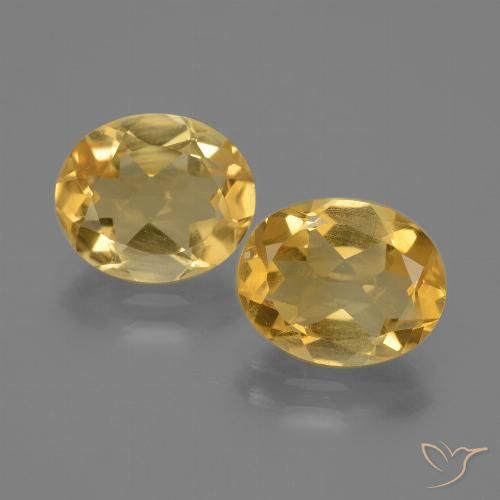 4.09ctw Natural Dorado oscuro medio Citrino, Ovalada, VVS-VS
