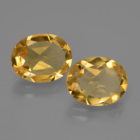 Gemas de citrino dorado natural de 4,05 ct, corte óvalo, VVS-VS