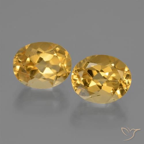 5.34ctw Natural Dorado oscuro medio Citrino, Ovalada, VVS-VS