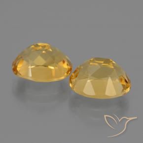 Gemas de Citrino Dorado oscuro medio natural de 5.34 ct, Ovalada, VVS-VS