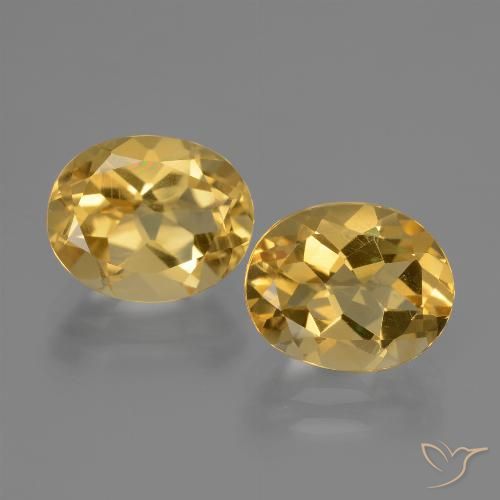 5.06ctw Natural Dorado oscuro medio Citrino, Ovalada, VS