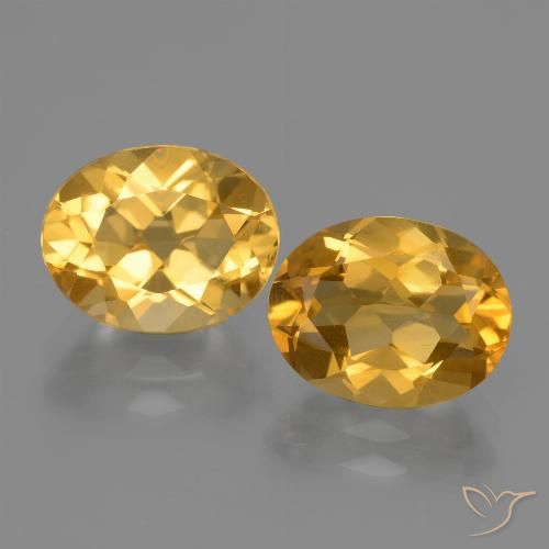 4.89ctw Natural Dorado oscuro Citrino, Ovalada, VVS-VS