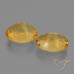 Gemas de Citrino Dorado oscuro natural de 4.89 ct, Ovalada, VVS-VS