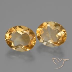 Gemas de Citrino Dorado claro medio natural de 4.81 ct, Ovalada, VVS-VS