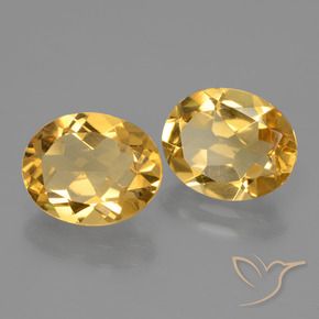 Gemas de Citrino Naranja dorado natural de 4.23 ct, Ovalada, VVS