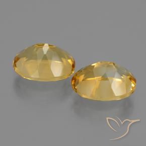 Gemas de Citrino Naranja dorado intenso natural de 4.91 ct, Ovalada, VVS-VS
