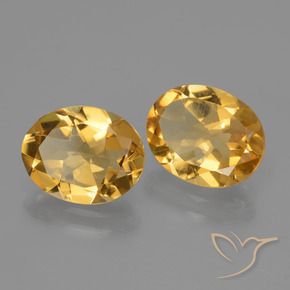 Gemas de Citrino Naranja dorado intenso natural de 4.20 ct, Ovalada, VVS-VS