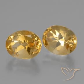 Gemas de Citrino Naranja dorado intenso natural de 5.49 ct, Ovalada, VVS