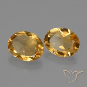 Gemas de Citrino Dorado natural de 3.69 ct, Ovalada, VVS