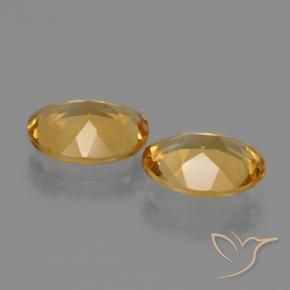 Gemas de Citrino Dorado natural de 3.69 ct, Ovalada, VVS