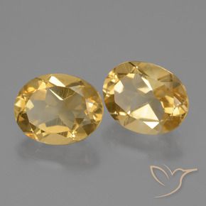 Gemas de Citrino Dorado natural de 4.58 ct, Ovalada, VVS-VS