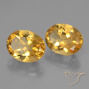 Gemas de Citrino Dorado oscuro medio natural de 5.21 ct, Ovalada, VVS-VS