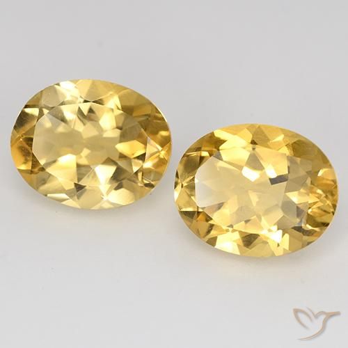 Gemas de Citrino Naranja dorado natural de 4.70 ct, Ovalada, VVS-VS