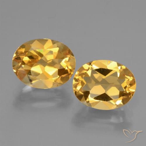 4.97ctw Natural Naranja dorado intenso Citrino, Ovalada, VVS-VS