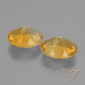 Gemas de Citrino Naranja dorado intenso natural de 4.35 ct, Ovalada, VVS-VS