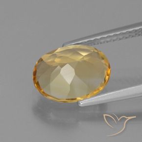 Citrino Naranja dorado natural de 2.07 ct, Ovalada, VVS-VS