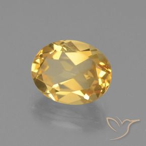 Citrino Dorado oscuro medio natural de 2.38 ct, Ovalada, VVS-VS