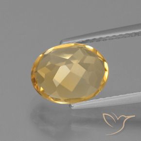 Citrino Dorado oscuro medio natural de 2.38 ct, Ovalada, VVS-VS