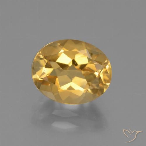 2.43ct Natural Dorado oscuro medio Citrino, Ovalada, VVS