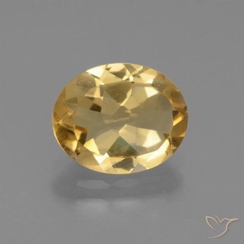 2.10ct Natural Naranja dorado Citrino, Ovalada, VS