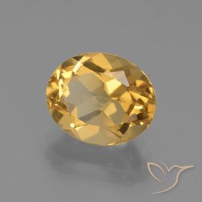 Citrino Dorado claro medio natural de 2.55 ct, Ovalada, VVS
