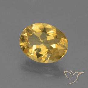 Citrino Dorado natural de 2.15 ct, Ovalada, VVS-VS
