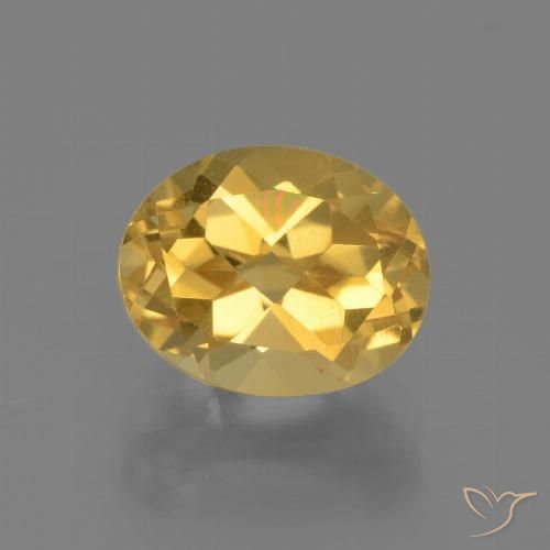 2.84ct Natural Naranja dorado Citrino, Ovalada, VVS-VS