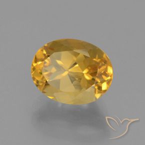 Citrino Dorado oscuro natural de 2.78 ct, Ovalada, VVS-VS