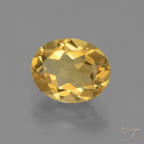 Citrino Dorado claro medio natural de 2.24 ct, Ovalada, VVS