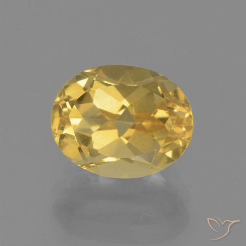 3.05ct Natural Dorado medio Citrino, Ovalada, VVS-VS
