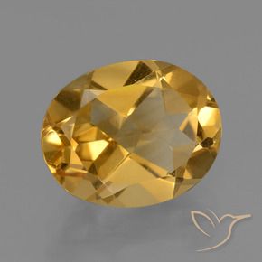 Citrino Dorado oscuro medio natural de 3.03 ct, Ovalada, VVS