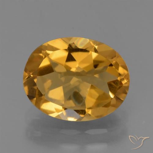 2.29ct Natural Dorado naranja claro medio Citrino, Ovalada, VVS-VS