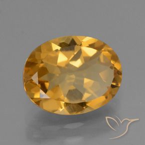 Citrino Dorado naranja claro medio natural de 2.29 ct, Ovalada, VVS-VS