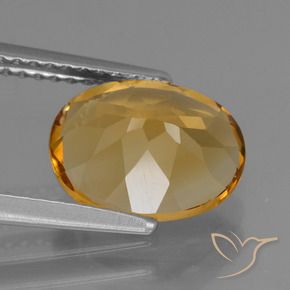 Citrino Dorado naranja claro medio natural de 2.29 ct, Ovalada, VVS-VS