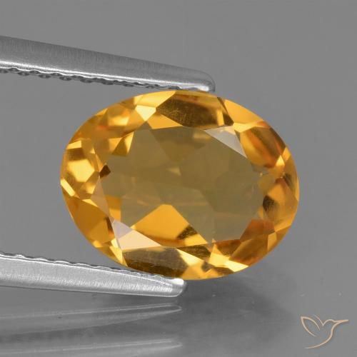 Citrino dorado natural de 1,75 ct, corte óvalo, VVS