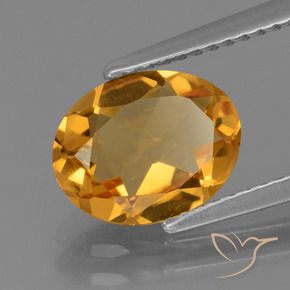 Citrino dorado natural de 1,75 ct, corte óvalo, VVS