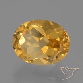 Citrino Naranja dorado intenso natural de 2.96 ct, Ovalada, VVS-VS