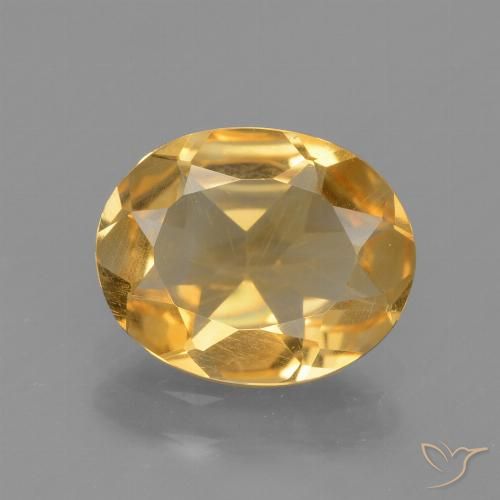 1.82ct Natural Naranja dorado intenso Citrino, Ovalada, VS