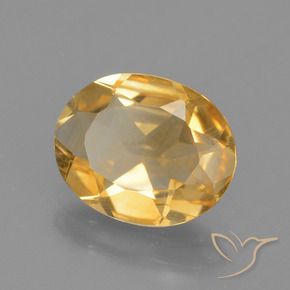 Citrino Naranja dorado intenso natural de 1.82 ct, Ovalada, VS